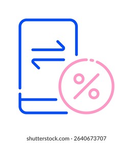 Tax Transaction Vector for Financial Management and Filing. Online tax payment icon, e-filing design, finance record concept