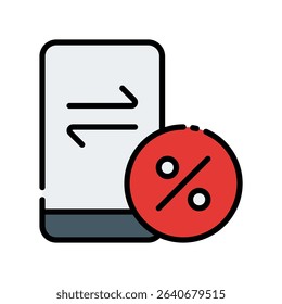 Tax Transaction Vector for Financial Management and Filing. Online tax payment icon, e-filing design, finance record concept