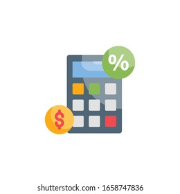 Tax Vector Flat Illustration. Banking and Finance icon