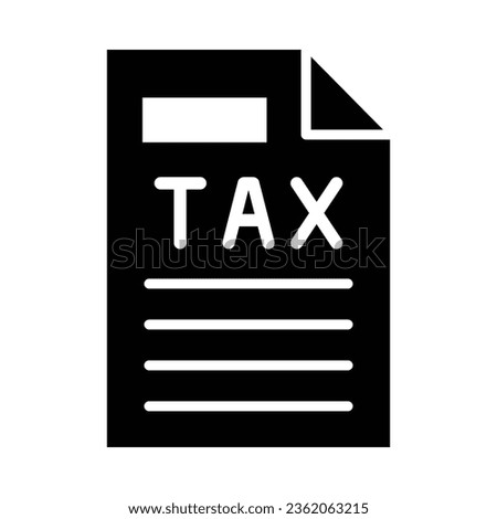 Tax Vector Glyph Icon For Personal And Commercial Use.
