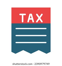 Tax Vector Glyph Two Color Icon For Personal And Commercial Use.
