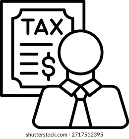 Tax vector icon. Can be used for printing, mobile and web applications.
