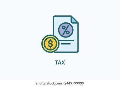 Tax vector, icon or logo sign symbol illustration