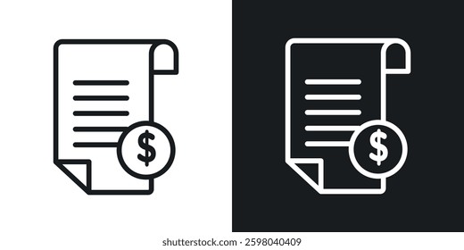 Tax vector icon set in black and white color.