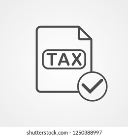 Tax vector icon sign symbol