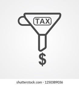 Tax vector icon sign symbol