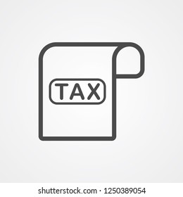 Tax vector icon sign symbol