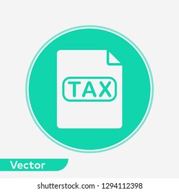 Tax vector icon sign symbol