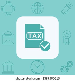 Tax vector icon sign symbol