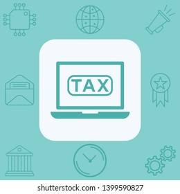 Tax vector icon sign symbol