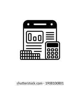 Ilustración de estilo de icono del vector de impuestos. archivo EPS 10