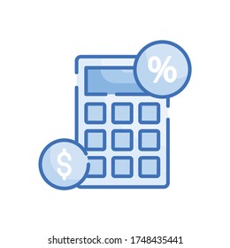 Tax Vector Style illustration. Filled Outline Icon. EPS 10