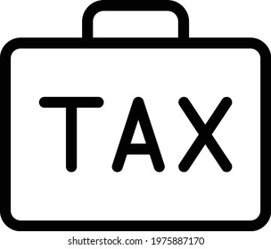 tax vector thin line icon