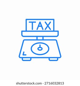 Vector de signo de icono de peso fiscal