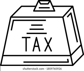 Tax Weighted Average Cost Of Capital Concept Vector Icon Design, Compulsory Financial Charges And Taxation Symbol On White Background, Levy Sign