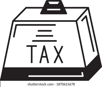 Tax Weighted Average Cost Of Capital Concept Vector Glyph Icon Design, Compulsory Financial Charges And Taxation Symbol On White Background, Levy Sign