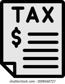 tax with white background. tax is a symbol of banking .colour line icon.