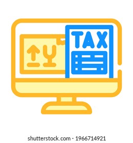 tax wholesale color icon vector. tax wholesale sign. isolated symbol illustration