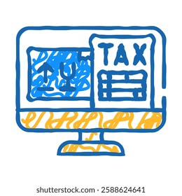 tax wholesale doodle icon sketch vector. tax wholesale sign. isolated symbol illustration