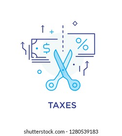 Tax withholding. Tax return. Calendar planning. forward to success. Finger pointing direction. Vector illustration Eps10 file. Success, growth rates. Banner