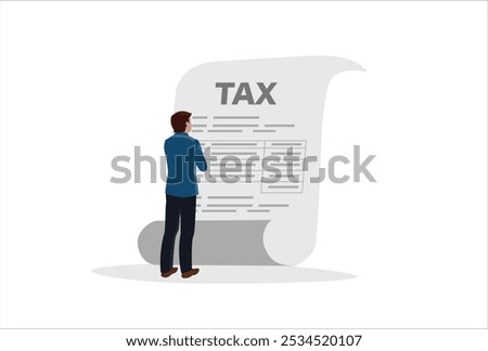 Taxation concept. tax statement. create income tax returns and calculate business invoices. Tax calculations, generate income tax returns and calculate business invoices