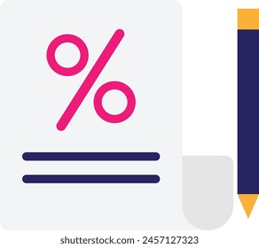 Taxation Finance Balance Icon Vector Flat Illustration