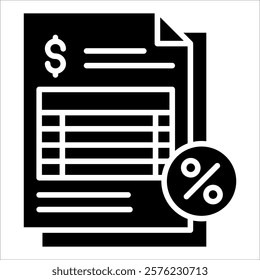 Taxation Form Icon Element For Design