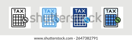 Taxation Icon Collection Set Multiple Style