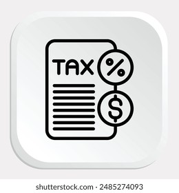 Taxation Icon - Depicting the Process of Imposing Financial Charges on Individuals and Businesses