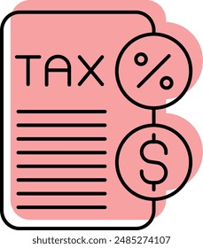 Taxation Icon - Depicting the Process of Imposing Financial Charges on Individuals and Businesses