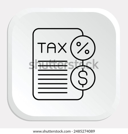 Taxation Icon - Depicting the Process of Imposing Financial Charges on Individuals and Businesses