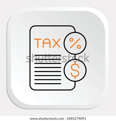 Taxation Icon - Depicting the Process of Imposing Financial Charges on Individuals and Businesses