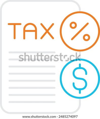Taxation Icon - Depicting the Process of Imposing Financial Charges on Individuals and Businesses