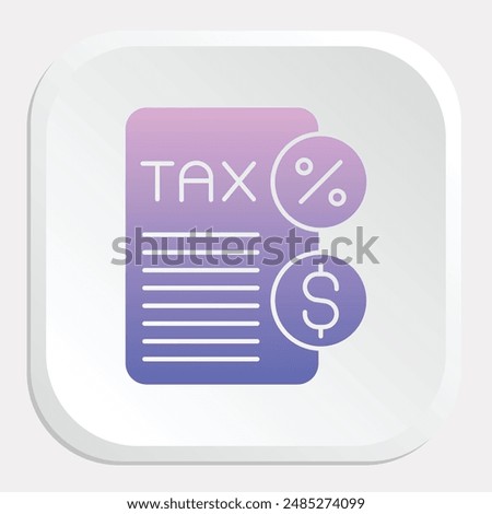 Taxation Icon - Depicting the Process of Imposing Financial Charges on Individuals and Businesses