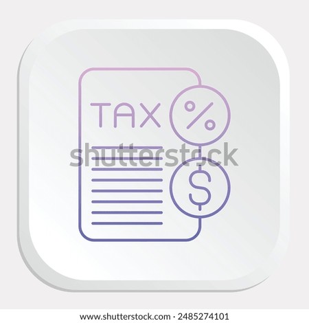 Taxation Icon - Depicting the Process of Imposing Financial Charges on Individuals and Businesses