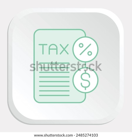 Taxation Icon - Depicting the Process of Imposing Financial Charges on Individuals and Businesses