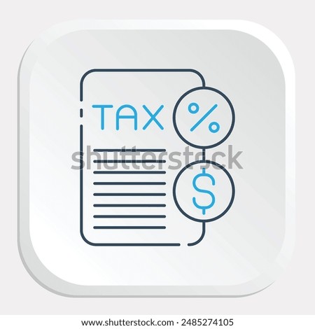 Taxation Icon - Depicting the Process of Imposing Financial Charges on Individuals and Businesses