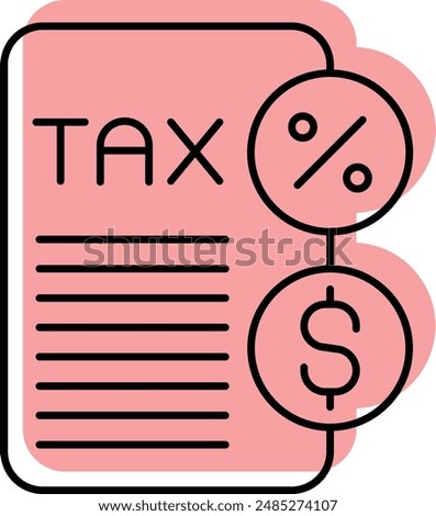 Taxation Icon - Depicting the Process of Imposing Financial Charges on Individuals and Businesses