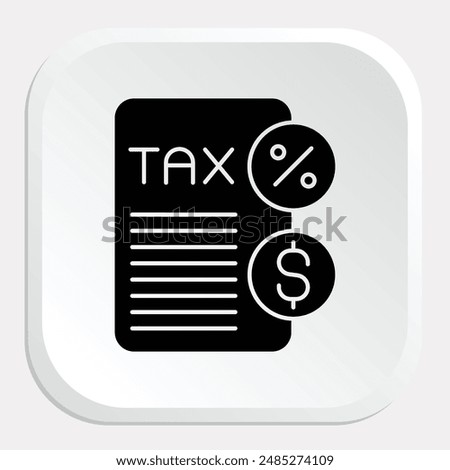 Taxation Icon - Depicting the Process of Imposing Financial Charges on Individuals and Businesses