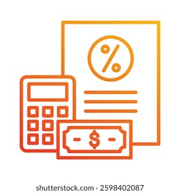 Taxation Icon Element For Design