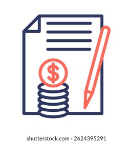 Taxation Icon Element For Design