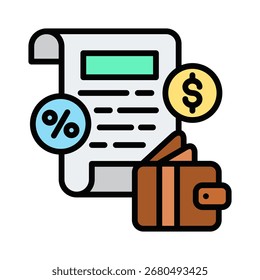 Taxation Icon Element For Design