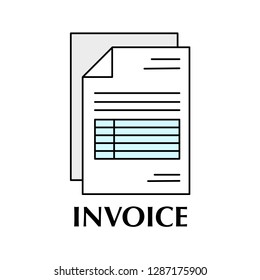 Taxation Icon Isolated. A Simplified Tax Form. 