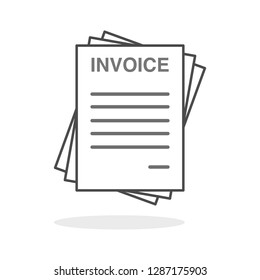 Taxation Icon Isolated. A Simplified Tax Form. 