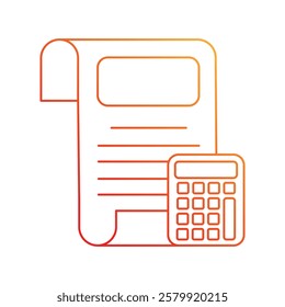 Taxation icon with white background vector stock illustration