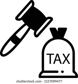 Steuersystem wird Vektorsymbol-Design, Symbol für Rechtsanwälte und Rechtssysteme, Unterschiedliche Felder der Rechtszeichen, Anwalt- und Rechtsanwaltsurkunde, Steuergesetzkonzept