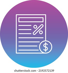 Icono del vector de impuestos. Se puede usar para imprimir, móviles y aplicaciones web.