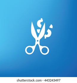 Tax,cut design on blue background,vector