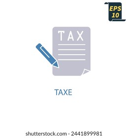 taxe reporting icons  symbol vector elements for infographic web