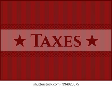 Taxes banner or poster